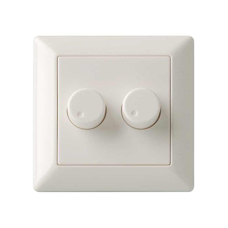 Witte Plastic Afdekkingplaat Voor GIRA Duo Dimmer - 891216