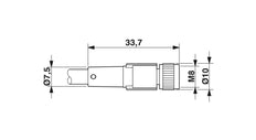 Phoenix Contact SAC-3P-10.0-PUR/M Sensor/Actor kabel met connector - 1694101