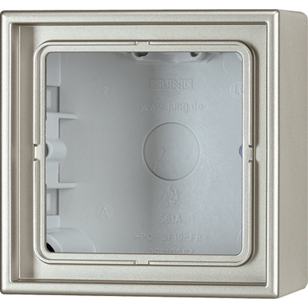 Jung Opbouwschakelaars Aluminium/goudstaal/ Chroom - ES2581A-L