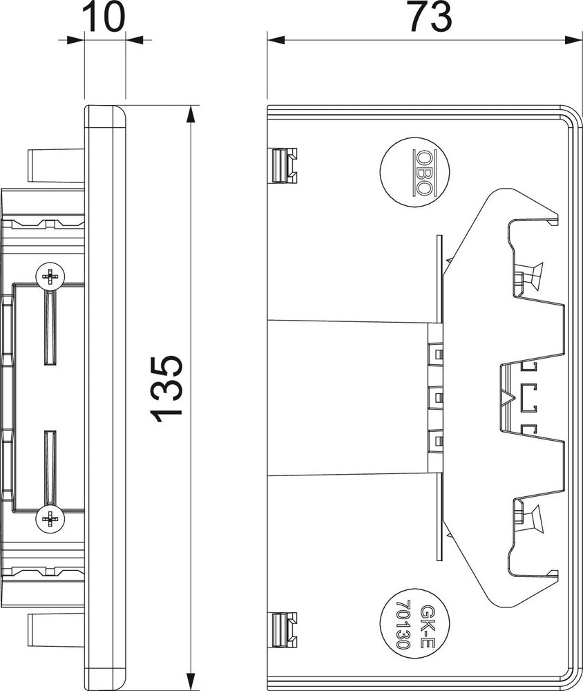 OBO GK Eindplaat Wandkanaal/kolom - 6274570