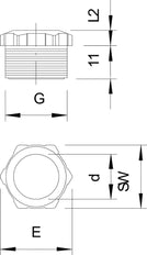 OBO Drukschroef Voor wartel - 2025299 [25 Stuks]