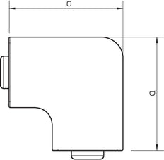 OBO Vertical Corner Piece Pipe Duct - 6192920 [2 Pieces]