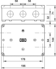 OBO B Opbouw wand-/plafonddoos - 2002523