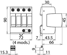 DEHN DEHNguard Overspanningsbeveiliging - 952405