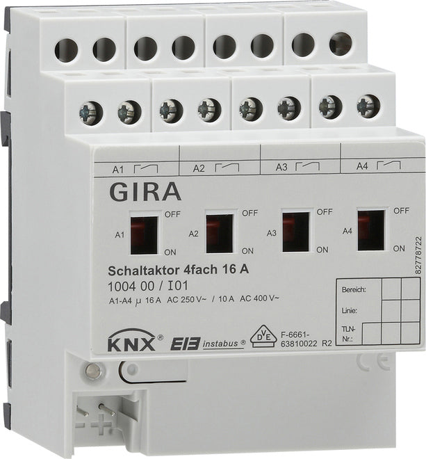 Gira KNX DIN-Rail Switching Actuator Bus System - 100400