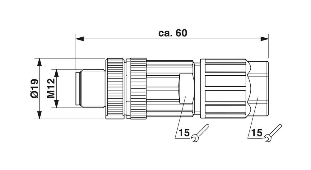 Phoenix Contact SACC-M Ronde (Industriele) Connector - 1424691