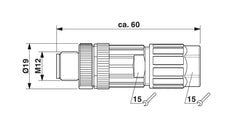 Phoenix Contact SACC-M Ronde (Industriele) Connector - 1424691
