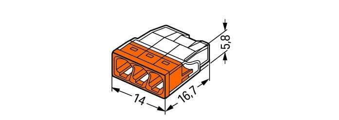 Wago 2273 Draadverbinder - 2273-203 [100 Stuks]