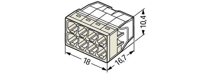 Wago 2273 Wire Connector - 2273-208 [50 Pieces]