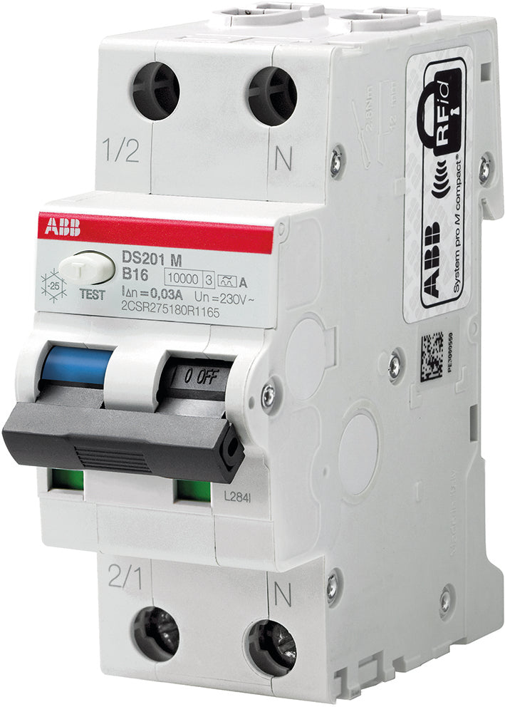ABB DS201 RCBO Aardlekautomaat 10A 30mA 10kA - 2CSR275180R1104