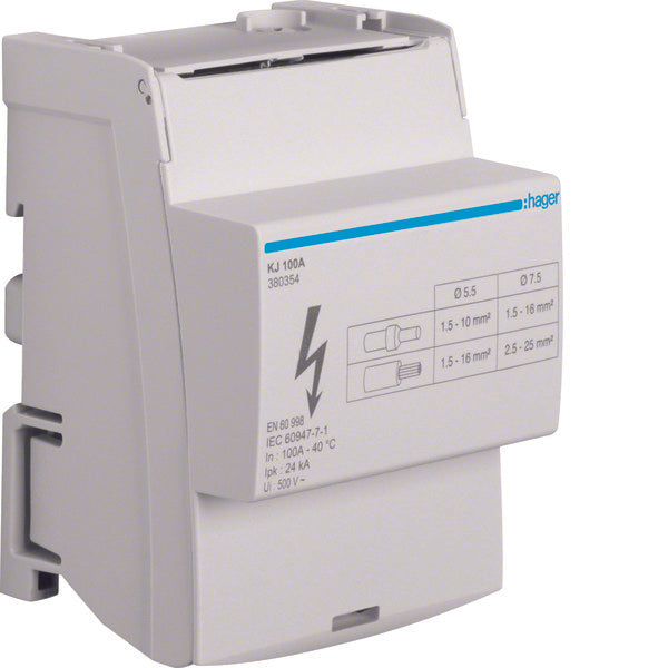 Hager Aansluitklem Voor Hoofdkabel - KJ100A