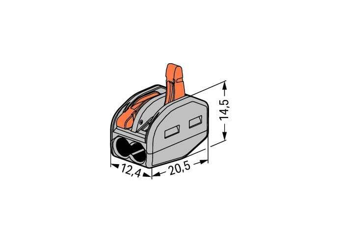 Wago 222 Wire Connector - 222-412 [50 Pieces]