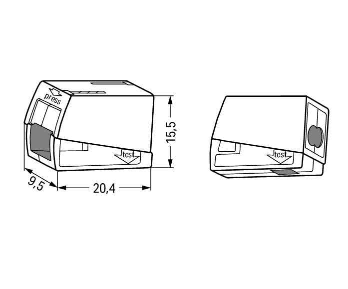 Wago 224 Crown Clamp - 224-112 [100 Pieces]
