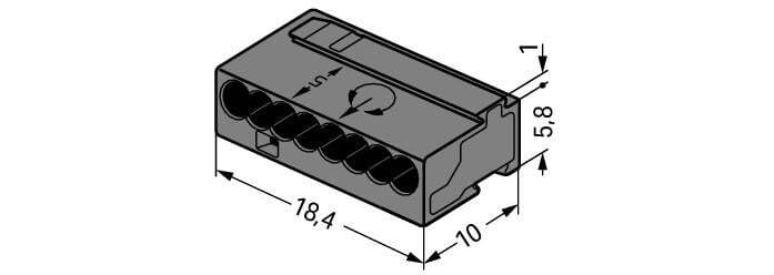 Wago Micro Lasklem - 243-208 [50 Stuks]