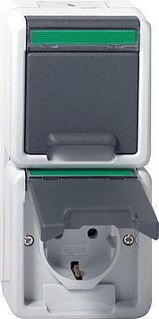 Gira Spatwaterdichte Opbouwcontactdoos (WCD schakelmateriaal) - 078530
