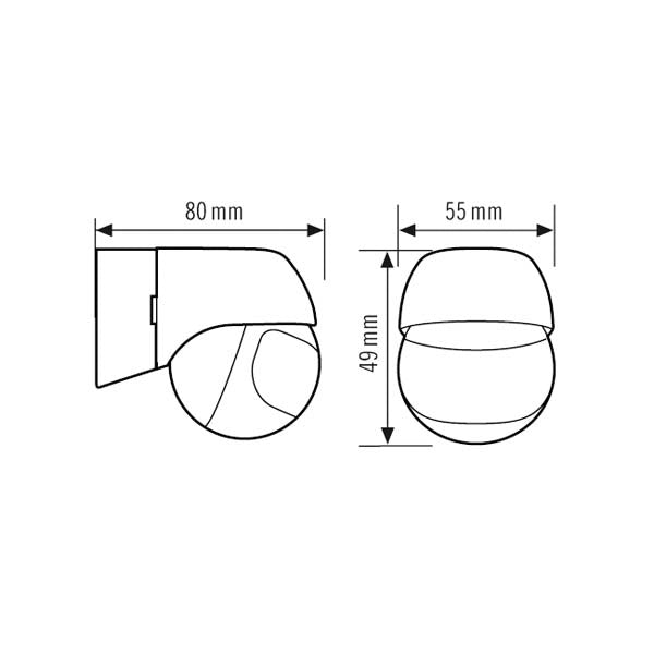 ESYLUX Basis Bewegingsschakelaar (Compleet) - EM10055096