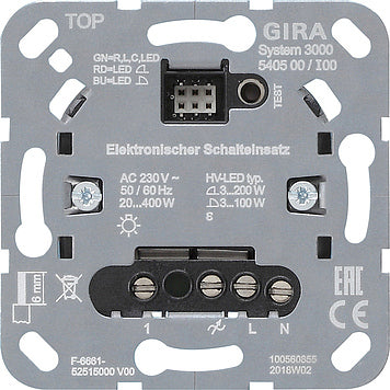 Gira Systeem 3000 Elektronische Schakelaar (Compleet) - 540500
