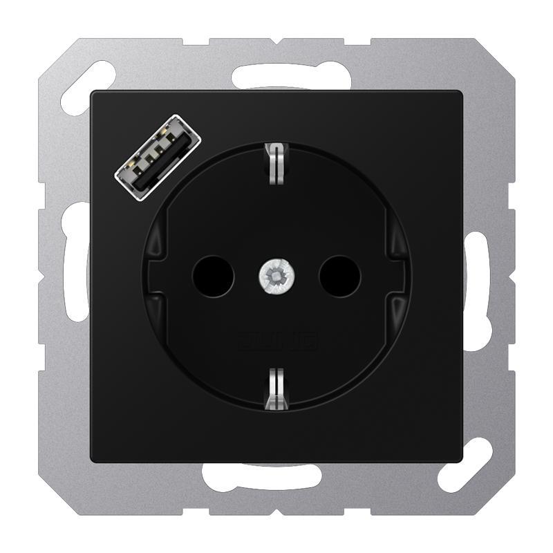 Jung A RANGE Wandstopcontact (WCD-schakelmateriaal) - A1520-18ASWM
