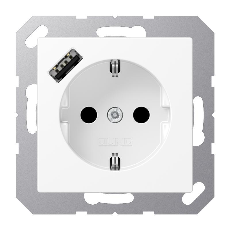 Jung A Range Wandstopcontact (WCD-schakelmateriaal) - A1520-18AWWM