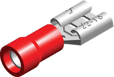 Geïsoleerde Lepelconnector Behuizing Rood 0.5-1.5mm² 2.8x0.5 - CE080101 [100 Stuks]