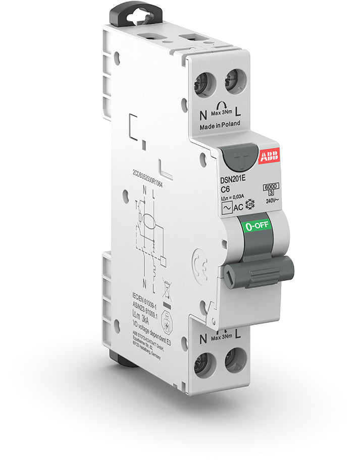 ABB Residual Current Circuit Breaker 25A 30mA 6kA - 2CDB352501R1255