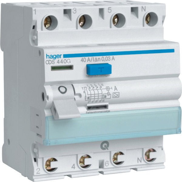 Hager Class A Aardlekschakelaar - CDS440G