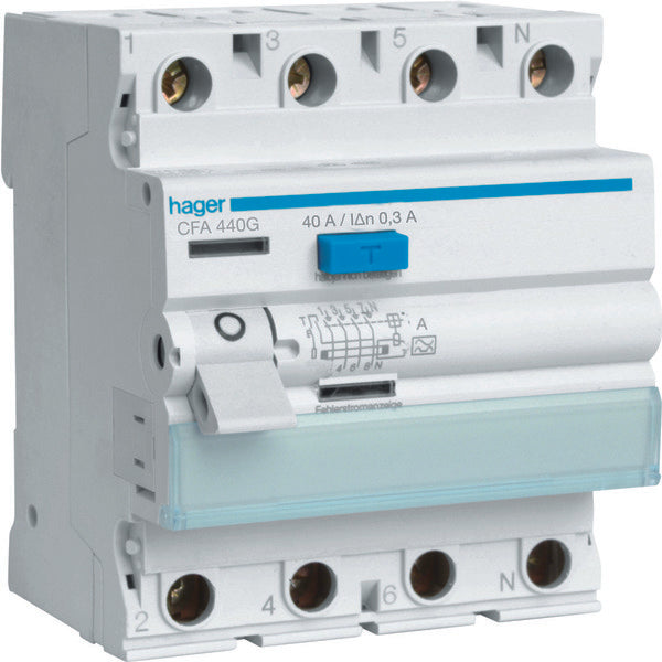 Hager Class A Aardlekschakelaar - CFA440G