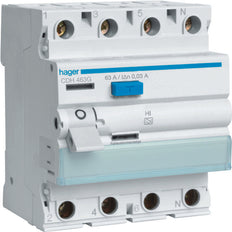 Hager Apparaat met Hoge Immuniteitsresiduele stroom - CDH463G
