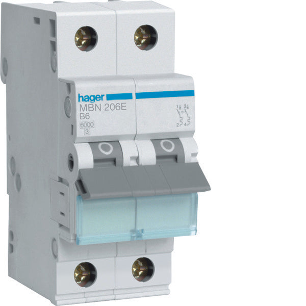 Hager MBN Stroomonderbreker - MBN206E