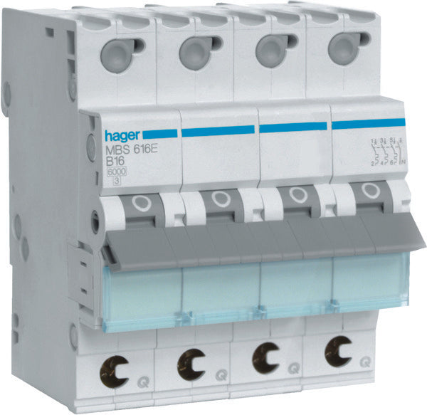 Hager Quickbusbar Stroomonderbreker - MBS616E