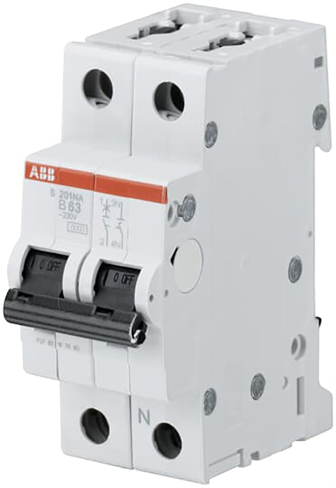 Abb S200 Mcb 1P+N 2A B-Curve 6Ka Aardlekautomaat - 2Cds251103R0025