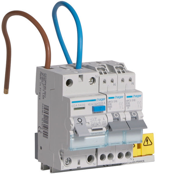 Hager VISION-inbouwunit met StroomonderbrekerS - VKS02COMBI
