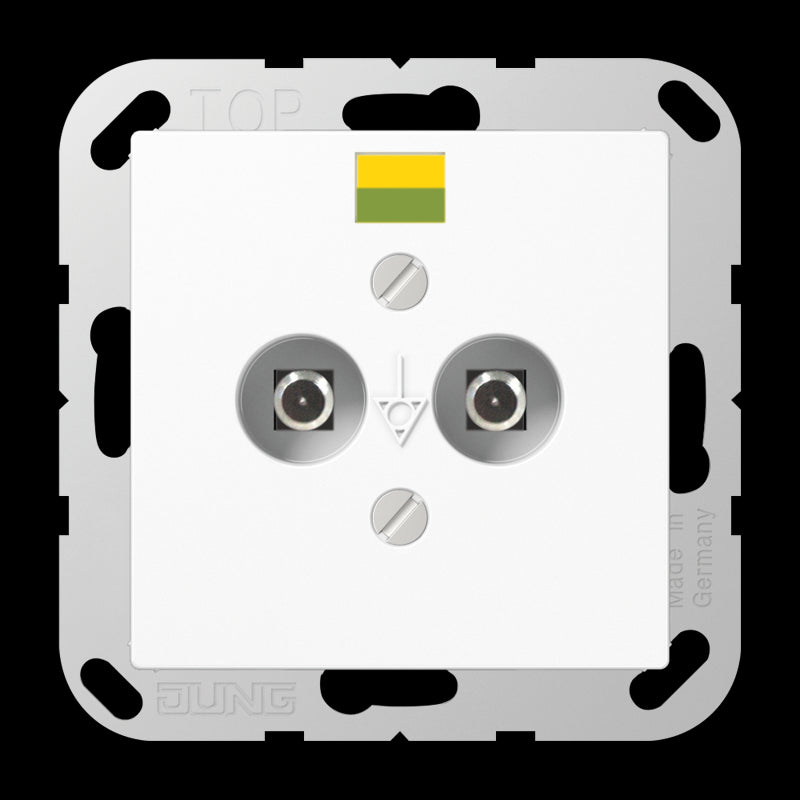 Jung AS500 Potentiaalvereffeningsstopcontact - A565-2NWW