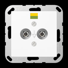 Jung AS500 Potentiaalvereffeningsstopcontact - A565-2NWW