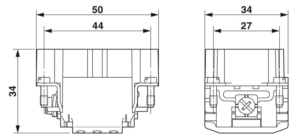 Phoenix Contact HC Contactblok voor rechthoekige Connector - 1407728