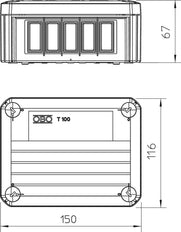 OBO T-Box Opbouwdoos Wand/Plafond - 2007808