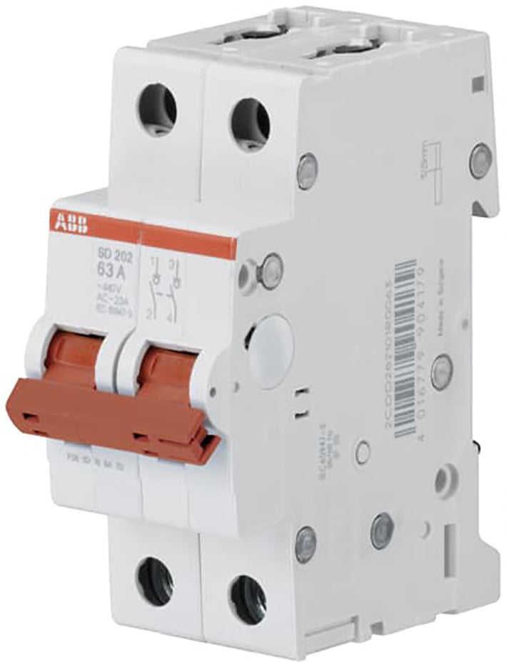 ABB 2-Poorts Schakelaar Ontkoppelaar 16A 440VAC 25kA - 2CDD282101R0016