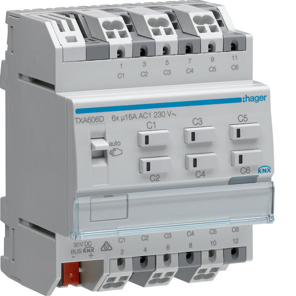 Hager Schakelaar Actuator Bus Systeem - TXA606D