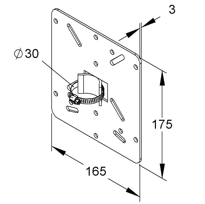 HKL Altube Bevestigingsplaat Kabelbuis - 57116