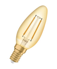 Vintage 1906 Led Kaars Goud E14 2.5W 2400K - 4099854091575 [2 Stuks]