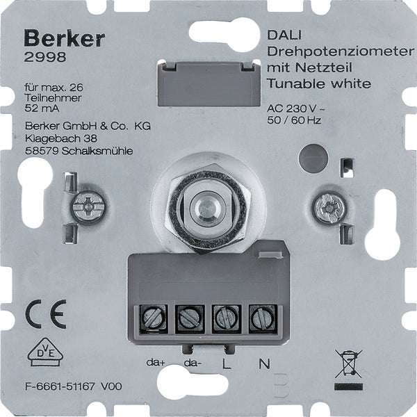 Hager Berker Potentiometer voor Lichtregelsysteem - 2998