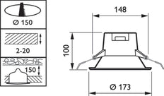 Philips Ledinaire Downlight, Spot - 30664399