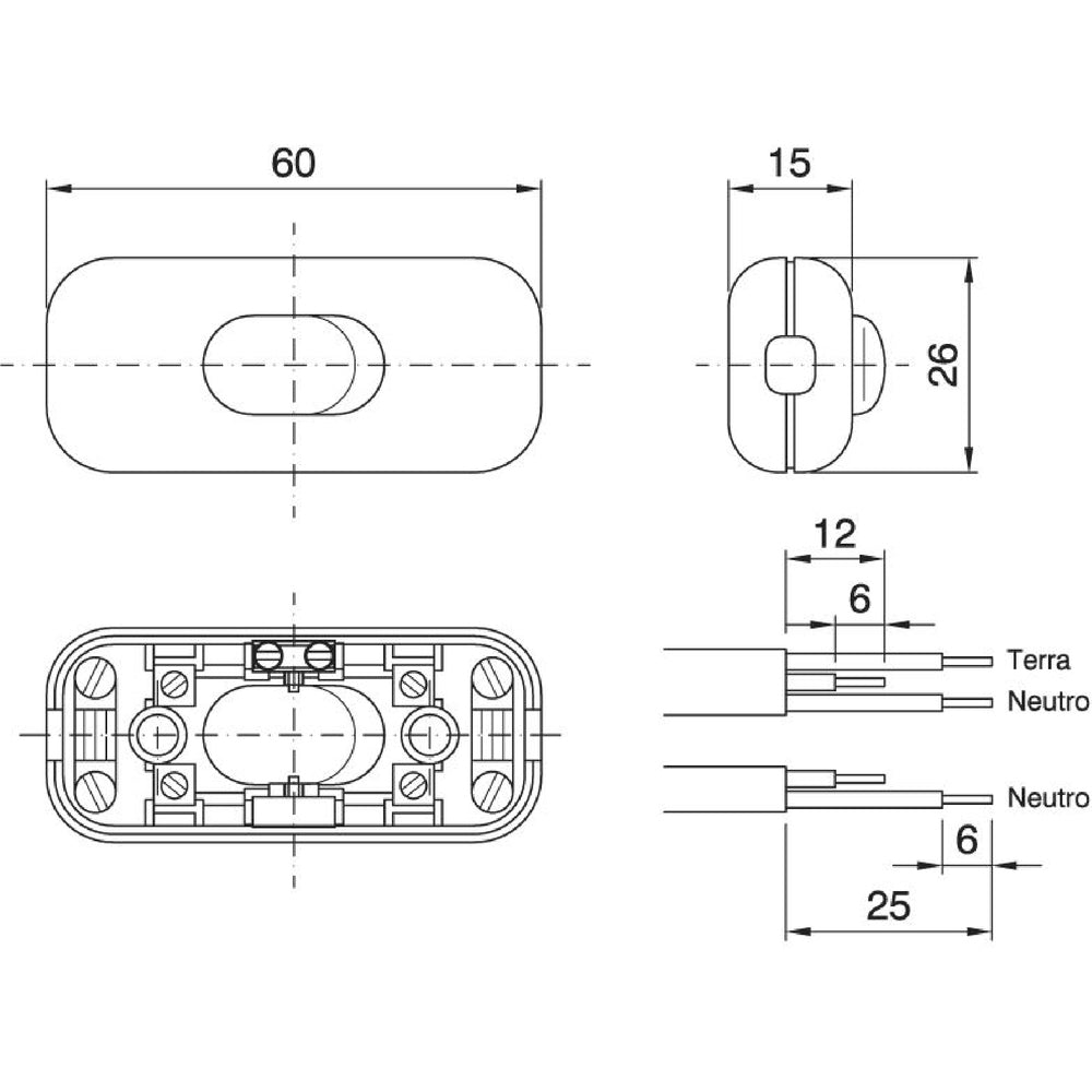 Bailey Cord Dimmer/Koordschakelaar - 141356 [2 stuks]
