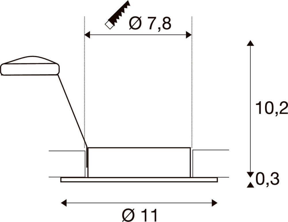 SLV Nieuwe Tria Downlight/Spotlight/Floodlight - 113441