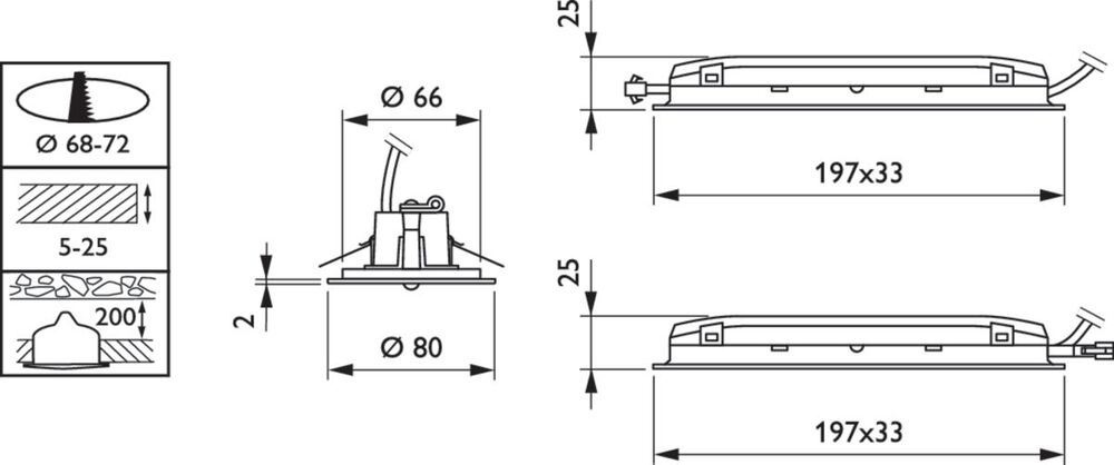 Philips Noodverlichting EM120B Downlight, Spot /Foodlight - 79147699