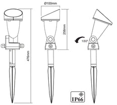 Megaman Teka Corona Garden/footpath Lighting Fixture - MM04456