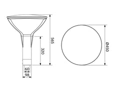 Opple LED Post Top Straatverlichting - 543016006000