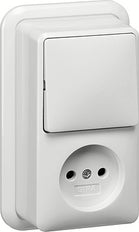 Gira Combinatieschakelaar Opbouwmontage Puurwit - 047611