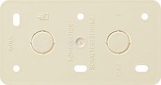 Gira dubbele montageplaat voor wandcontactdoosmontage wit - 008013