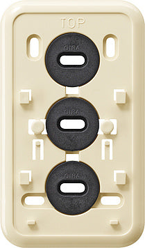Gira Mounting Plate Click 2-way Combo Surface Cream White - 008010 [5 pieces]